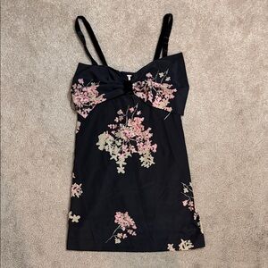 Free People Tie A Bow Floral Mini Dress Large